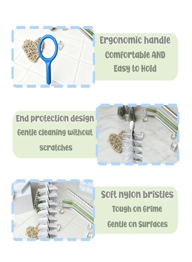 CIDYAUST Straw Cleaner Brush,Extra Long Straw Cleaning Brushes with Nylon Bristles,Straw Brush Cleaner for Reusable Straws, Baby Bottles, Tumblers, Sippy Cups and Narrow Tube. - Image 3